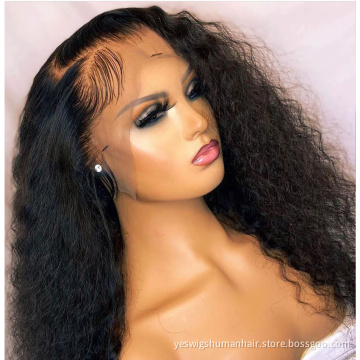 Yeswigs Wholesale Full Hd Yaki Kinky Straight Human Hair Lace Front Wig Raw Brazilian Cuticle Aligned Virgin Human Hair Lace Wig